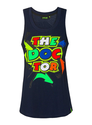 Valentino Rossi VR 46 Tank Top for Women, S, Blue