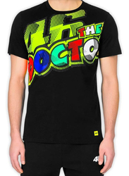 Valentino Rossi VR 46 The Doctor T-Shirt for Men, XL, Black