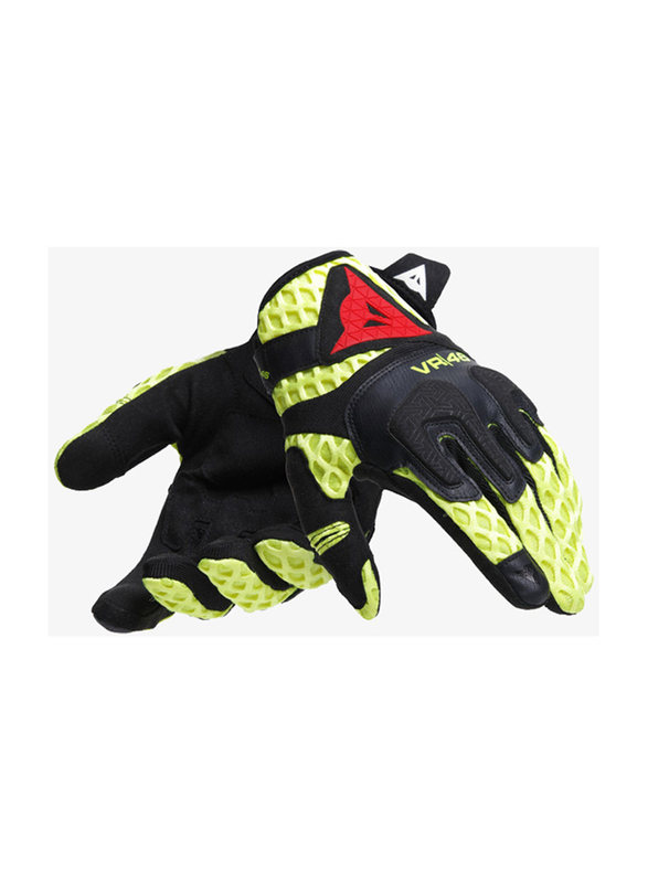 VR46 Gloves Unisex, Large, Black/Yellow
