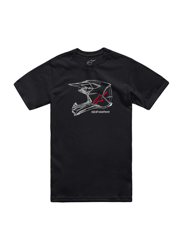 Alpinestars S.P.A. Mx Helmet T-shirt for Men, Medium, Black