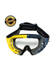 Circuit Crossbril Quantum Motocross Goggles, One Size, Yellow/Blue