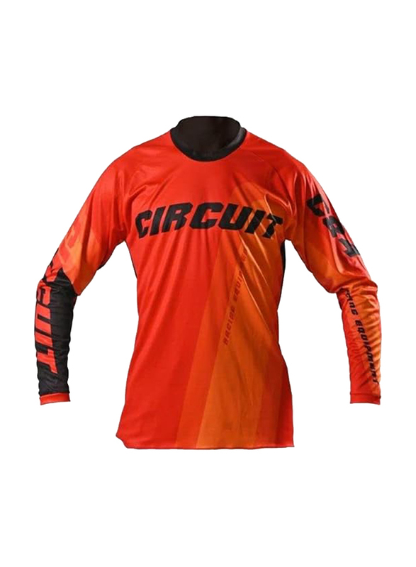 Circuit Equipment Cross/Enduro Reflex 2022 Jersey, Medium, Red/Orange