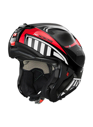 Nolan X-Lite X-1005 Dyad 001 Ultra Carbon N-Com Motorcycle Helmet, Black/Red, Small