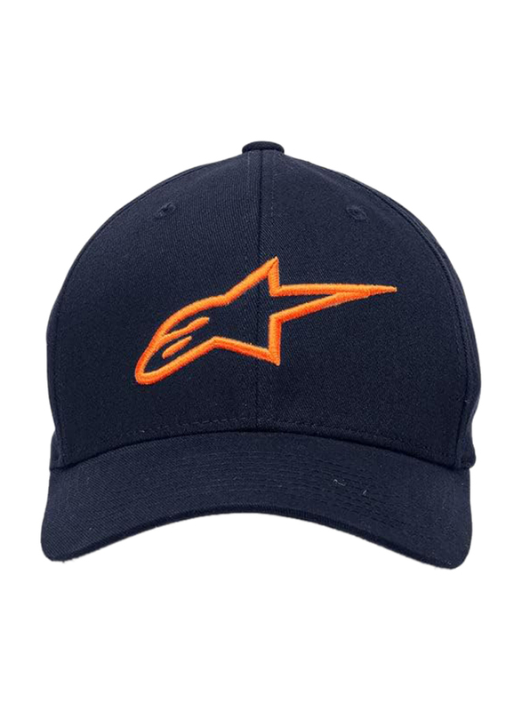 Alpinestars Ageless Curve Hat for Men, S-M, Navy/Orange