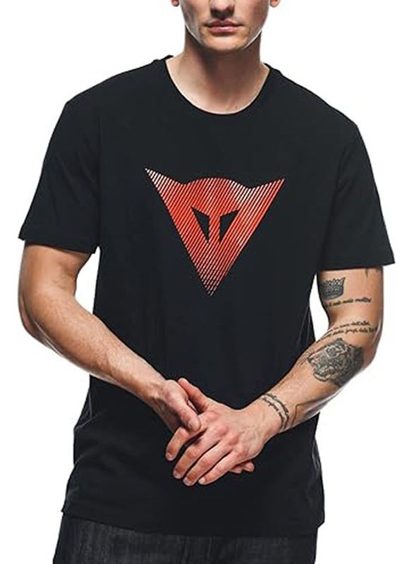 

Dainese T-Shirt Logo, Small, Black/Fluo-Red