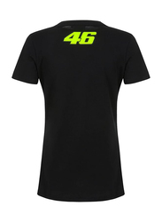 Valentino Rossi VR 46 Art T-Shirt for Women, S, Black