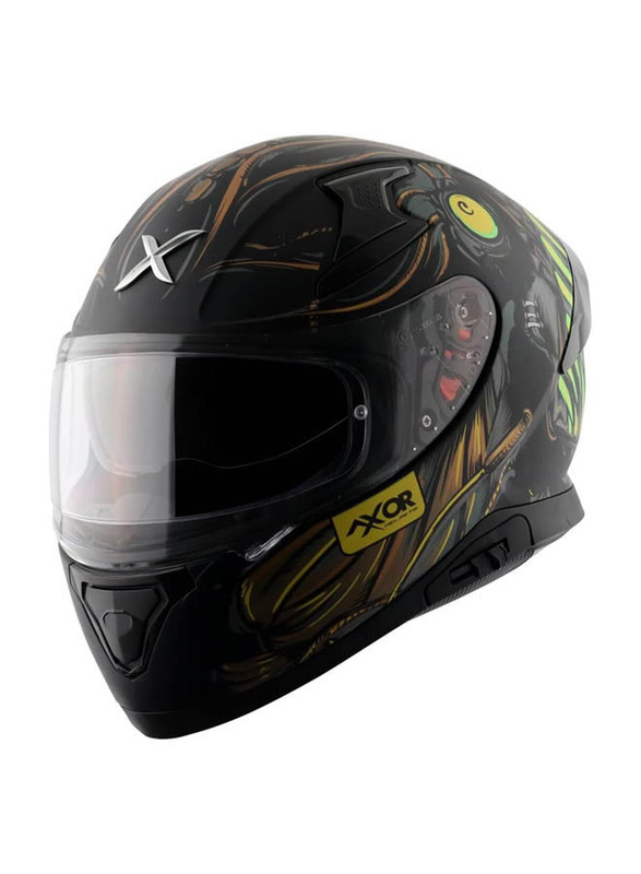 Axor Helmets Apex Seadevil-E Dkgld/Dull Helmet, Large, Black/Gold