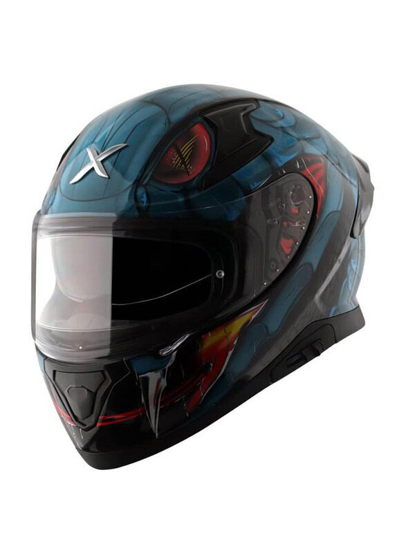 Axor Helmets Apex Venomous D/V-E Kmb Helmet, Large, Black/Blue