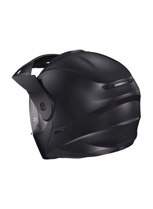 HJC Helmets C80 Solid Semi Flat Flip-Up Helmet, Medium, Black