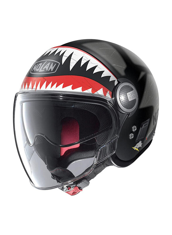 

Nolan N21 Visor Skydweller 91 Open Face Helmet, Black/White, Large