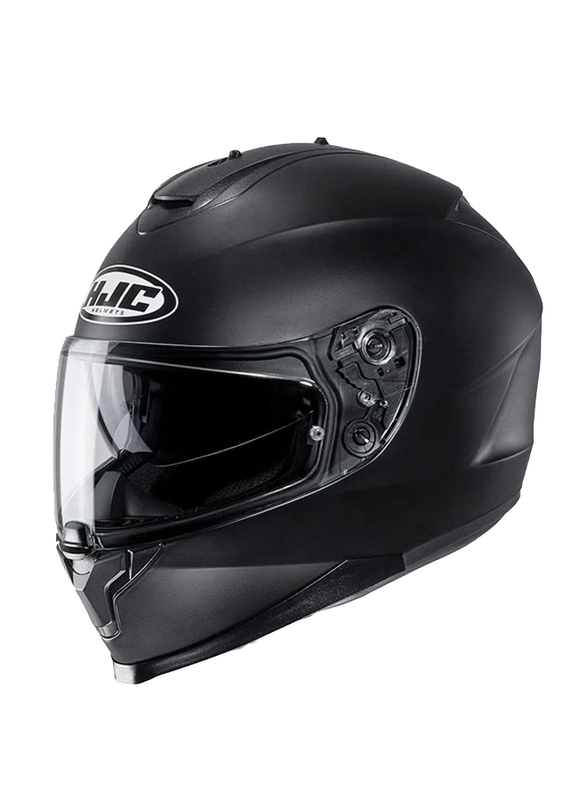 HJC C70 Solid Semi Flat Helmet, X-Large, C70-SOL-SFBLK-XL, Black