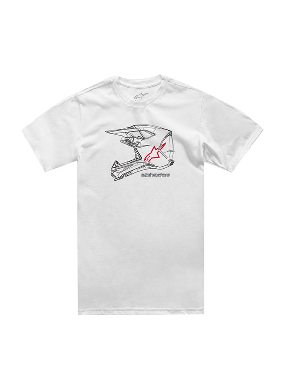 Alpinestars S.P.A. Mx Helmet T-shirt for Men, Large, White