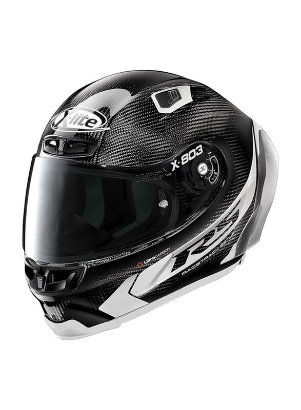 

Nolan Group SPA X-Lite Ultra Carbon Hot Lap Racing Motorcycle Helmet, X-Large, X-803RSUL-14-, Black/Silver