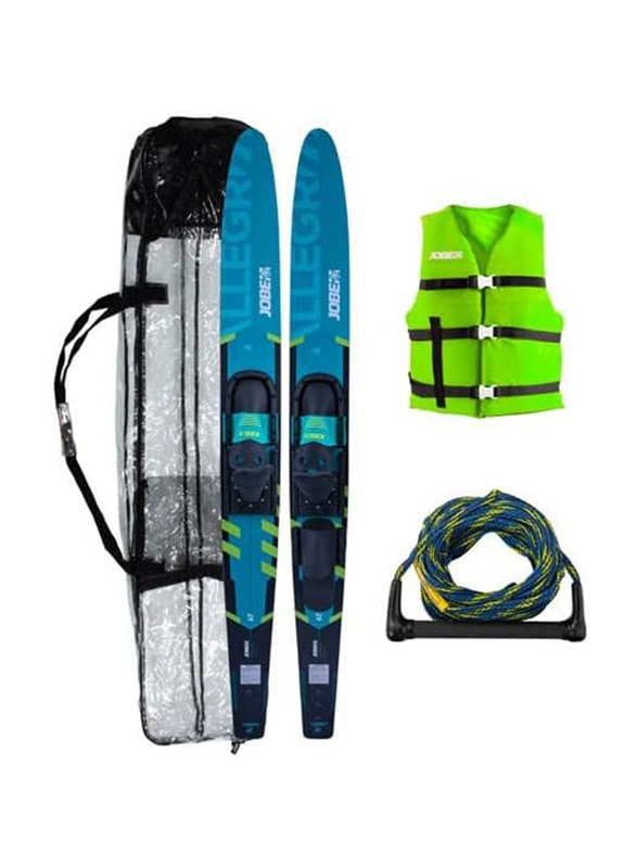 Allegre 59-inch Combo Skis Package, Teal