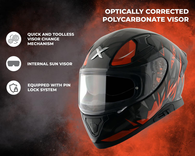 Axor Apex Hunter Helmets, Medium, Black/Orange