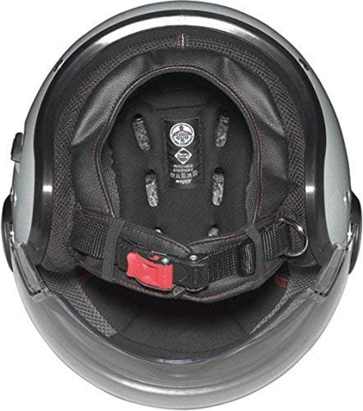 Nolan N21 Classic 010 Open Face Motorcycle Flat Helmet, Small, Black