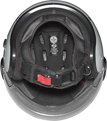 Nolan N21 Classic 010 Open Face Motorcycle Flat Helmet, Small, Black