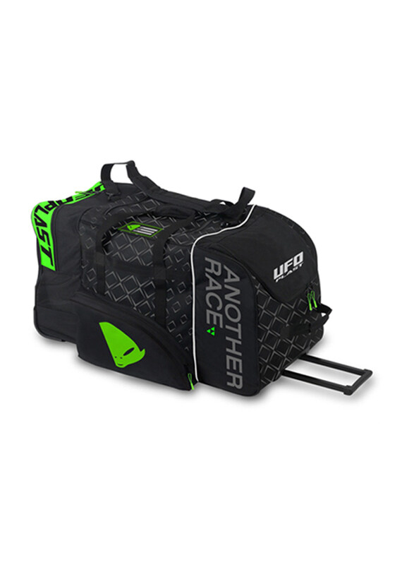 

Ufo Plast Travel Trolley Bag, Black/Green