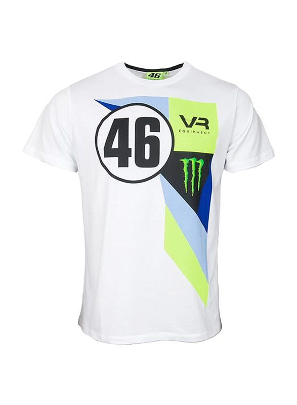 Valentino Rossi VR 46 Abu Dhabi T-Shirt for Men, S, White