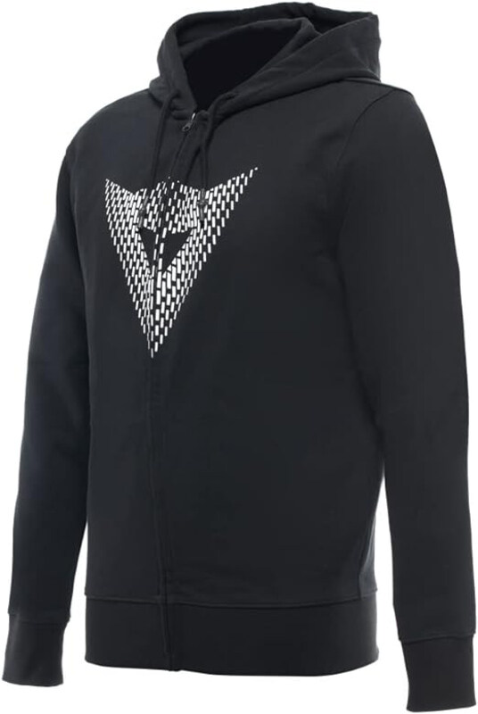 

Dainese Logo Cotton Front Zipper Hoodie for Men, L, Black/White