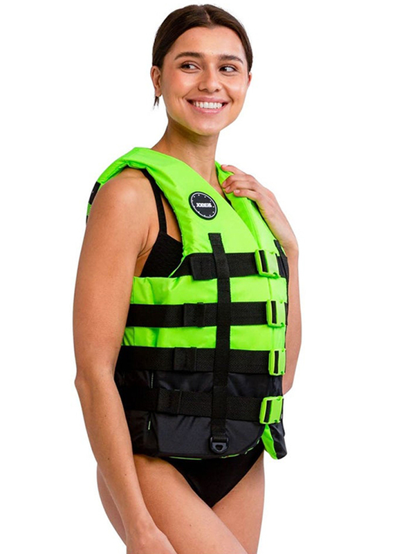 Jobe Sports International 4 Buckle Life Vest, Small, Lime/Black