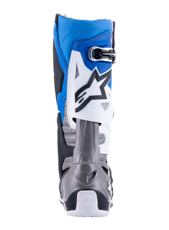 Alpinestars Tech 10 Supervented Boots, Size 9, Black/Blue/White, 2010520-1792-9