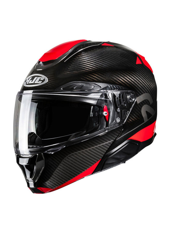 Hjc Rpha 91 Noela Carbon Helmet, Medium, RPHA91-MC1-M, Black/Red