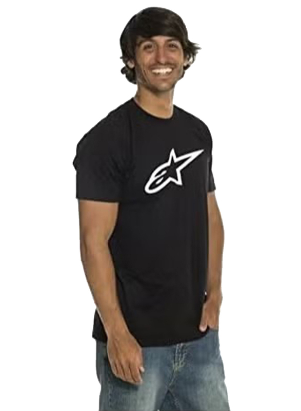 Alpinestars S.P.A. Ageless Classic Tee T-Shirt for Men, Large, Black/White