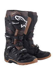 Alpinestars Tech 7 Enduro Boots for Men, Black/Dark Brown, Size 9