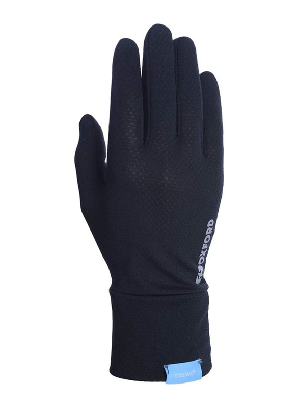 Oxford Deluxe Coolmax Inner Gloves, Small-Medium, Black