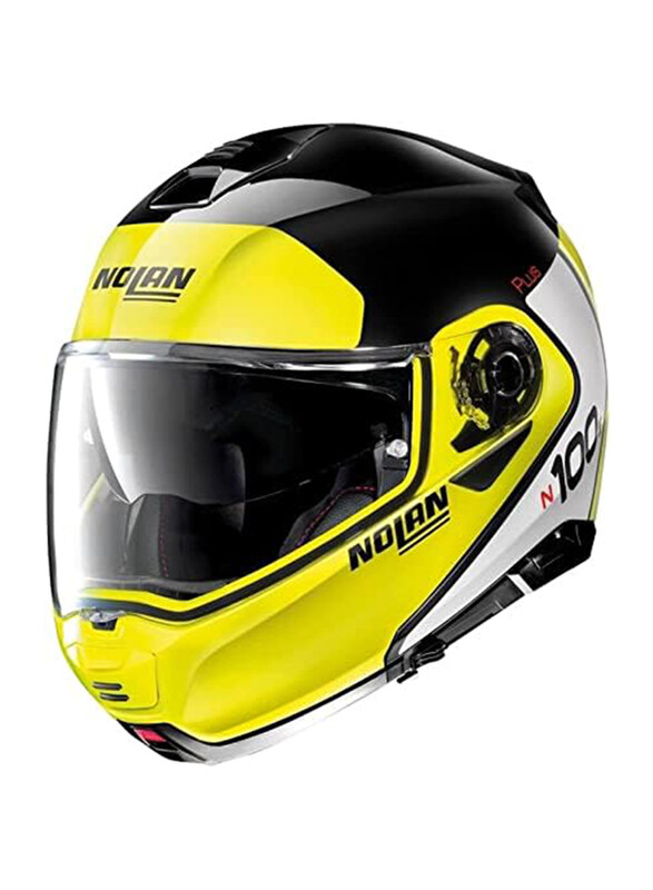 

Nolan Plus Distinctive N-Com 028 Flip-Up Glossy Helmet, N100-5, Black/Yellow, Large