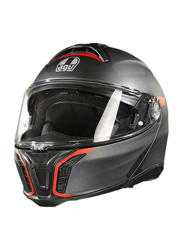 

AGV Tourmodular Multi Frequency Helmet, X-Large, E2206, Matt Gunmetal/Red