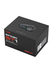 Sena Spider View Bluetooth Single Touch Helmet, Black