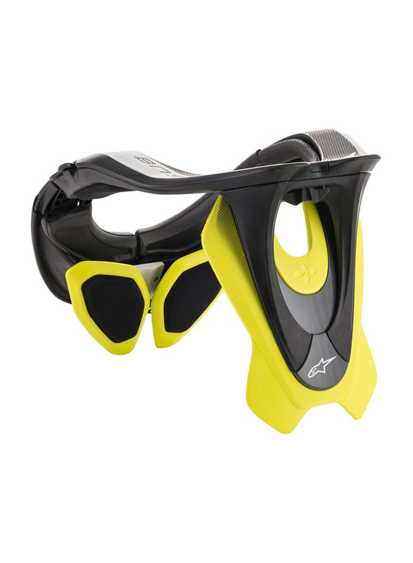 Alpinestars BNS Tech 2 Neck Support, XS/M, Black/Yellow, 6500019-155-XS/M