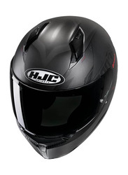 HJC C10 Inka Full Face Motorcycle Helmet, Large, MC1SF, Black