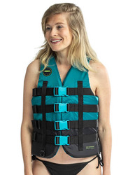 Jobe 4 Buckle Life Vest, Extra Large, Teal