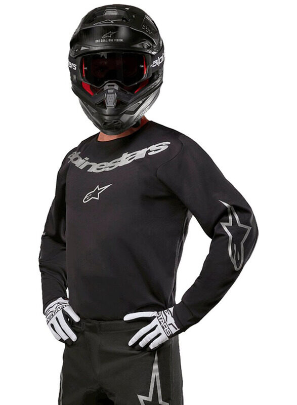 

Alpinestars S.P.A. Stars Fluid Graphite Jersey for Men, Medium, Black/Silver