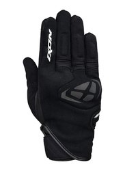 Ixon MIG Textile/Leather Motorcycle Summer Gloves, Large, 300111068-1015-L, Black/White