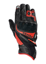 Ixon RS6 Air 1058 Motorcycle Gloves, Large, Black/Red