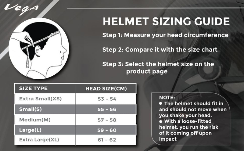 Vega Edge DX-E Full Face Helmet, Large, Blue