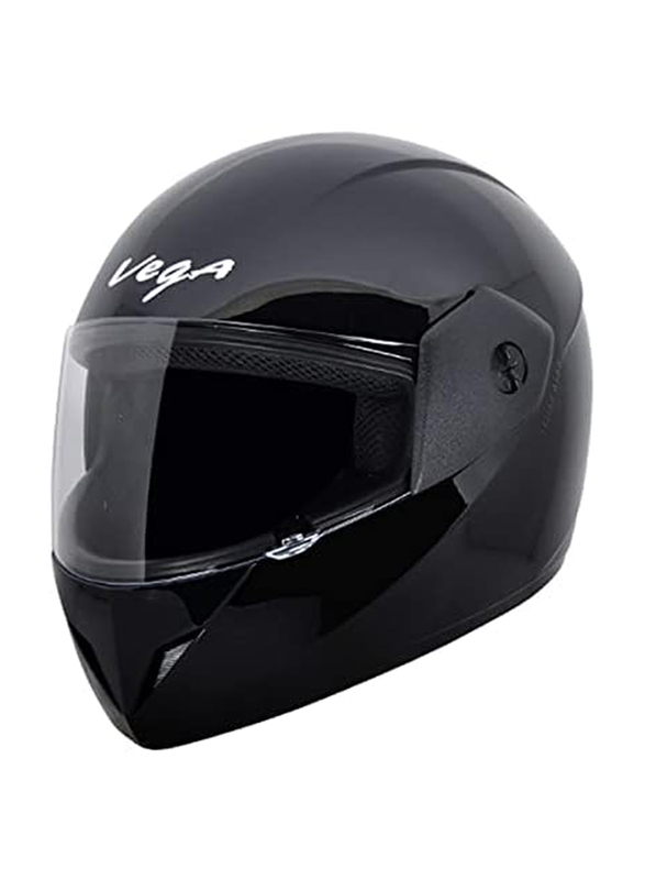 Vega Cliff Dx ISI Certified Lightweight Full Face Helmet, X-Large, Black