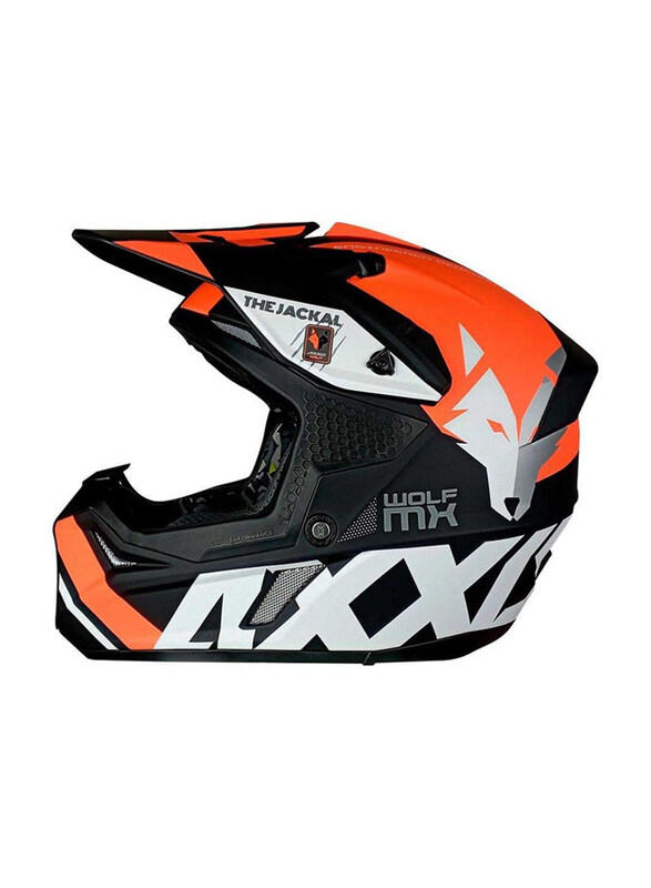 

Axxis Wolf Jackal B14 Helmet, Medium, MX803, Matt Fluor Orange