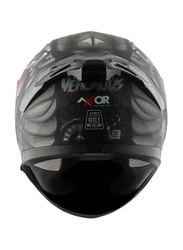Axor Apex Venomous DV Full Face Dull Helmet, Small, Black/Grey
