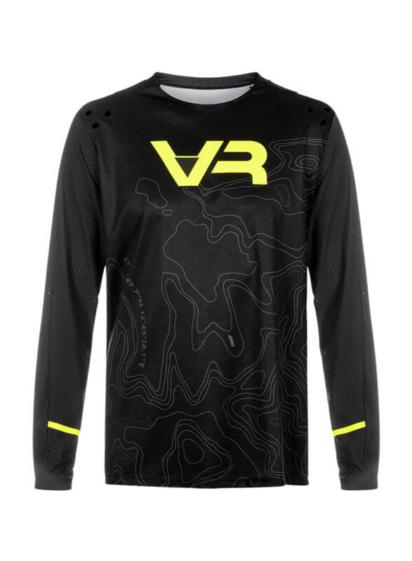 Vr46 Long Sleeve T-Shirt for Men, Medium, Black, EQMLSMX00104002