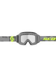 Scott Primal Enduro Clear Works Goggle, Light Grey/Neon Yellow
