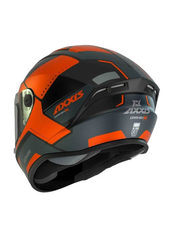 Axxis Draken S Sonar B3 Helmet, Medium, Ff112C, Matt Fluorescent Orange