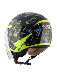 Axor Striker Cyborg Double Helmet, Large, Black/Neon Yellow