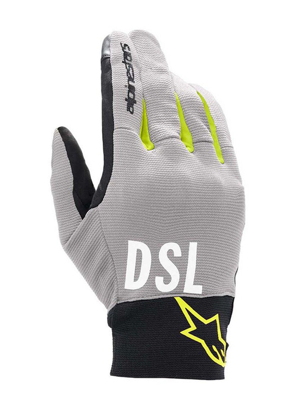 Alpinestars AS-DSL Shotaro Glove, Medium, Light Gray/Yellow