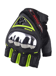 Scoyco MC44D Half Finger Motorcycle Gloves, Large, Green