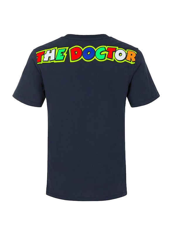 Valentino Rossi VR 46 The Doctor T-Shirt for Men, M, Blue